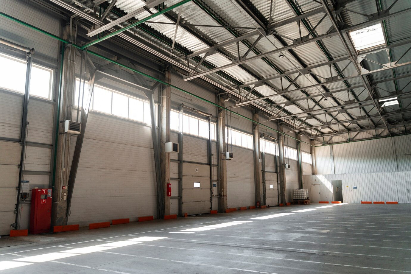 Garage with many windows